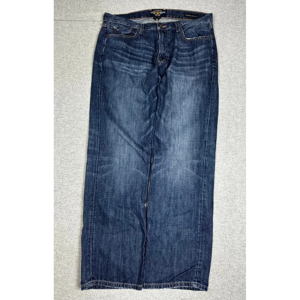 Lucky Brand 221 Original Straight Jeans Mens 36x32 Blue Medium Wash